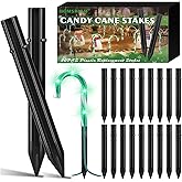 20PCS Replacement Stakes for Christmas Candy Cane Lights Outdoor, Plastic Candy Cane Pathway Markers Lights Spike Replacer, Size 0.68 * 6.05 Inches, Used to Maintain Candy Cane Pathway Lights