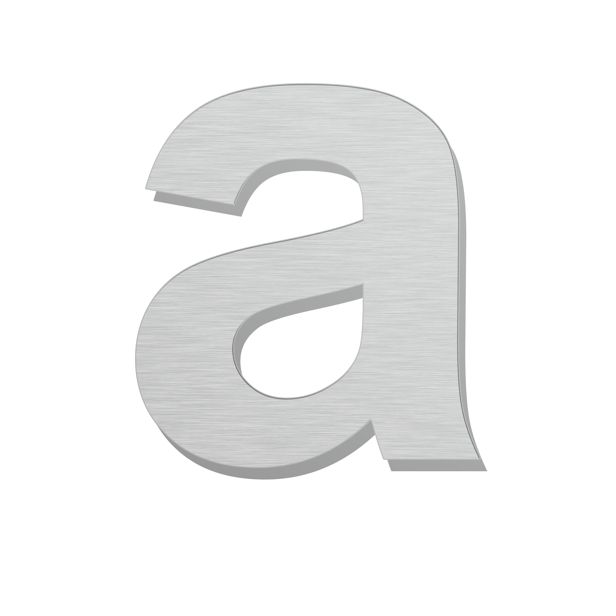 Brushed Modern House Number -76mm Height, Made of Solid 304 Stainless Steel, Floating Appearance and Easy to Install (Letter a)