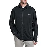 TRAILSIDE SUPPLY CO. Men's UPF50+ Sun Protection Lighweight Running Jackets Full Zip Workout Athletic Jackets
