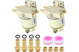 laffoonparts 18-7947 2Pack R12T Fuel Water Separator Filter Replacement for Racor S3240 120AT NPT 1/4-19, Marine Spin-On Filt