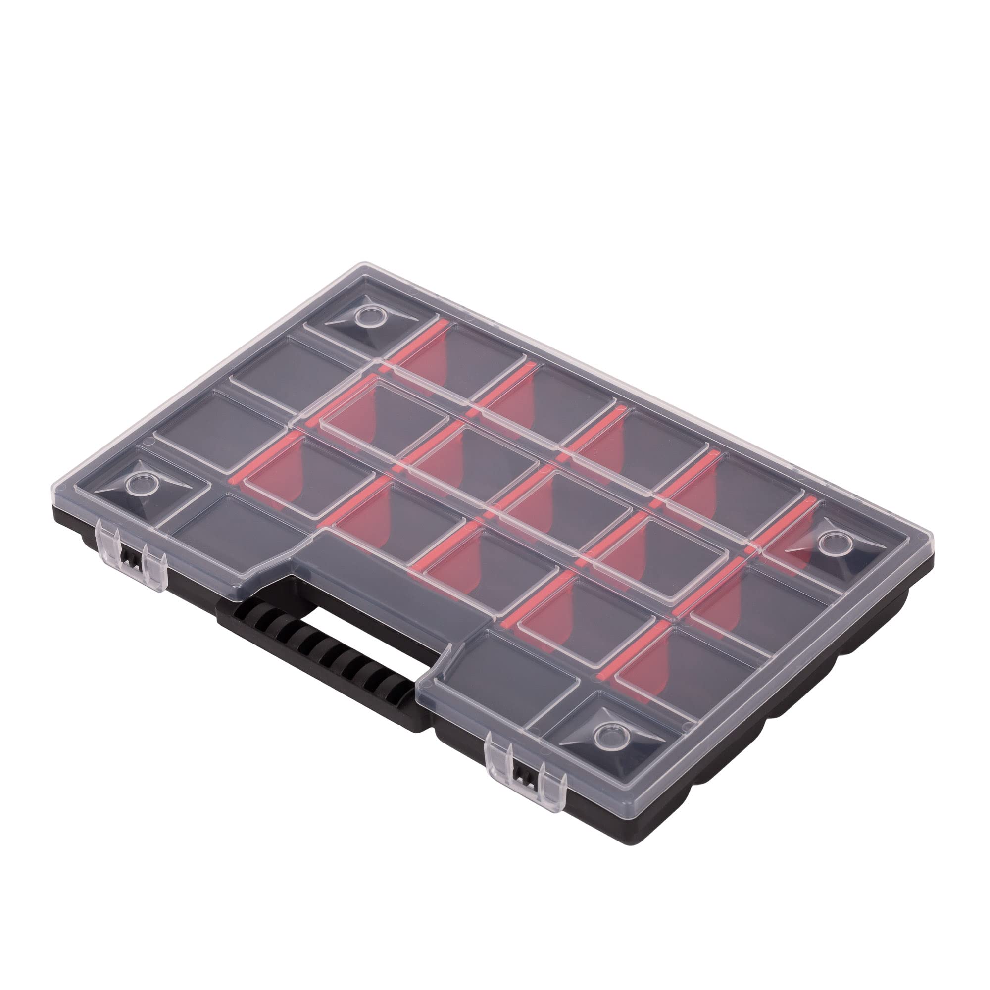 Mivos Assortment Box 12 Inches for Accessories and Small Parts / Screw Box with 21 Compartments for Storage / Assortment Box 290 x 195 x 35 mm / Sorting Box