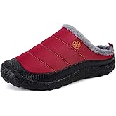 Womens Mens House Slippers Slip on Snow Winter Warm Fully Fur Lined Slippers Indoor Outdoor Shoes