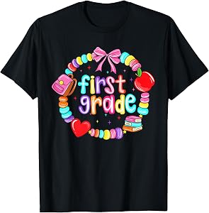 1st Grade for Girls Back to School First Day of First Grade T-Shirt