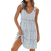 ETCYY Sundresses for Women 2026 Vacation Swimsuit Cover Ups Boho Floral Beach Dress T-Shirts Tank Dresses