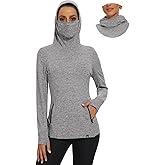 Soneven Women's Running Fleece Sweatshirts Cowl Neck Warm Pullover Hoodie Long Sleeve Thermal Shirt with Pocket