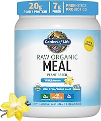 Garden of Life Meal Replacement Shakes, Raw Organic, Vanilla Protein Powder with Plant Based Pea Protein, Sprouts, Greens, Pr