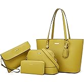 Women Fashion Handbags Wallet Tote Bag Shoulder Bag Top Handle Satchel Purse Set 4pcs