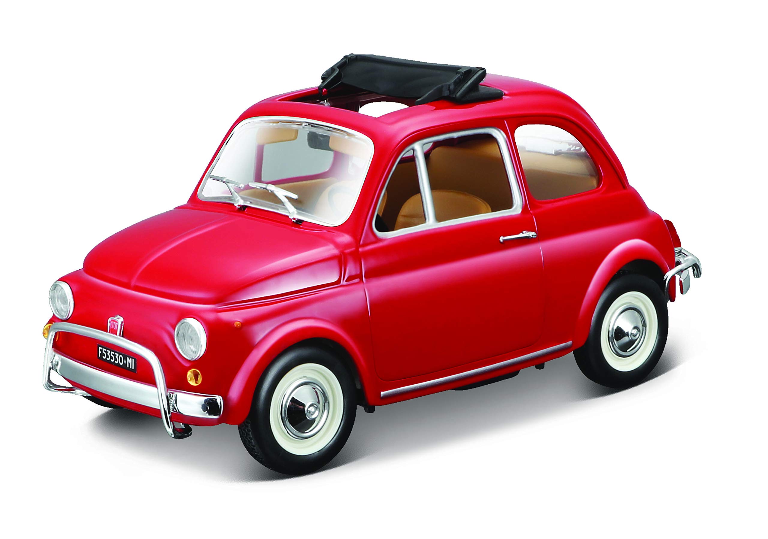 Bburago Fiat 500L (1968) - Realistic 1:21 Scale Model Car, Officially Licensed by Fiat, Recommended Age 3+ Years