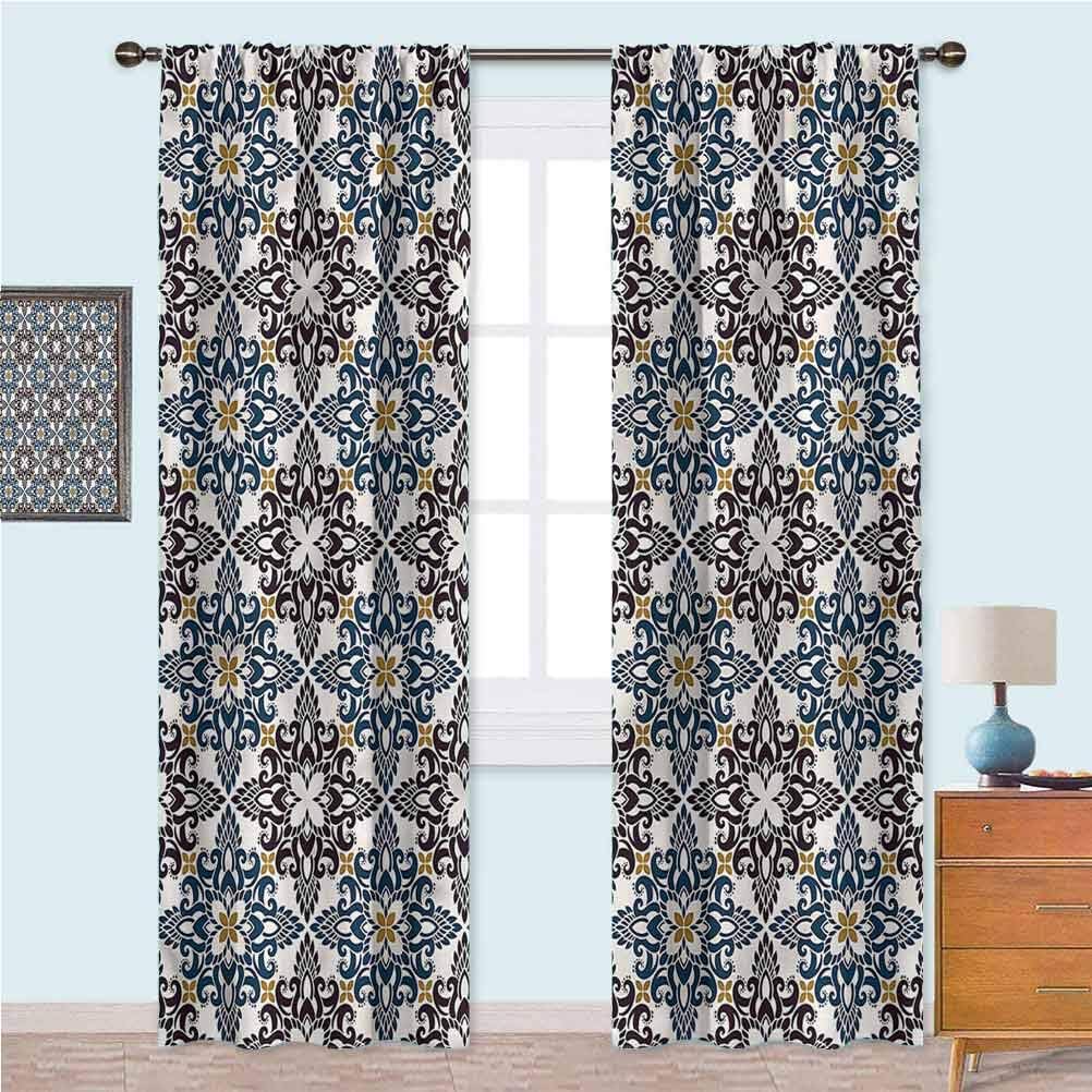 YUAZHOQI Bohemian Kids Blackout Curtains East Folk Elements Noise