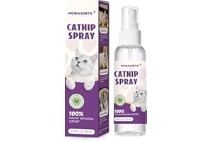 nonaginta Catnip Spray for Cats, 100% Natural Catnip Mist Spray for Cats & Kittens, Relieves Stress, Calming, Safe for Pets - 2 Fl Oz