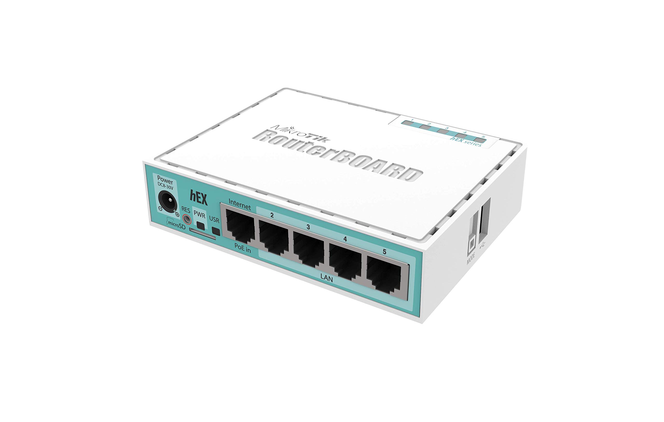 MikroTik 5x Gigabit Ethernet, Dual Core 880MHz CPU256MB RAM, RB750GR3 (880MHz CPU256MB RAM, USB, microSD, RouterOS L4)