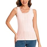 ALTHLEMON Lace Camisole for Women Cotton Tank Tops Airy Soft Comfyi Tank Top Cami Undershirt