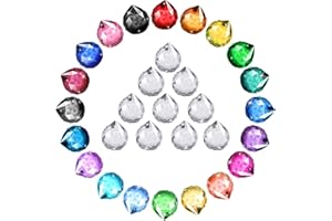 Didaey 30 Pack Crystal Ball 20 mm Prism Suncatcher Sun Catchers Hanging Crystals Prisms for Windows Gift Feng Shui (Multicolor)