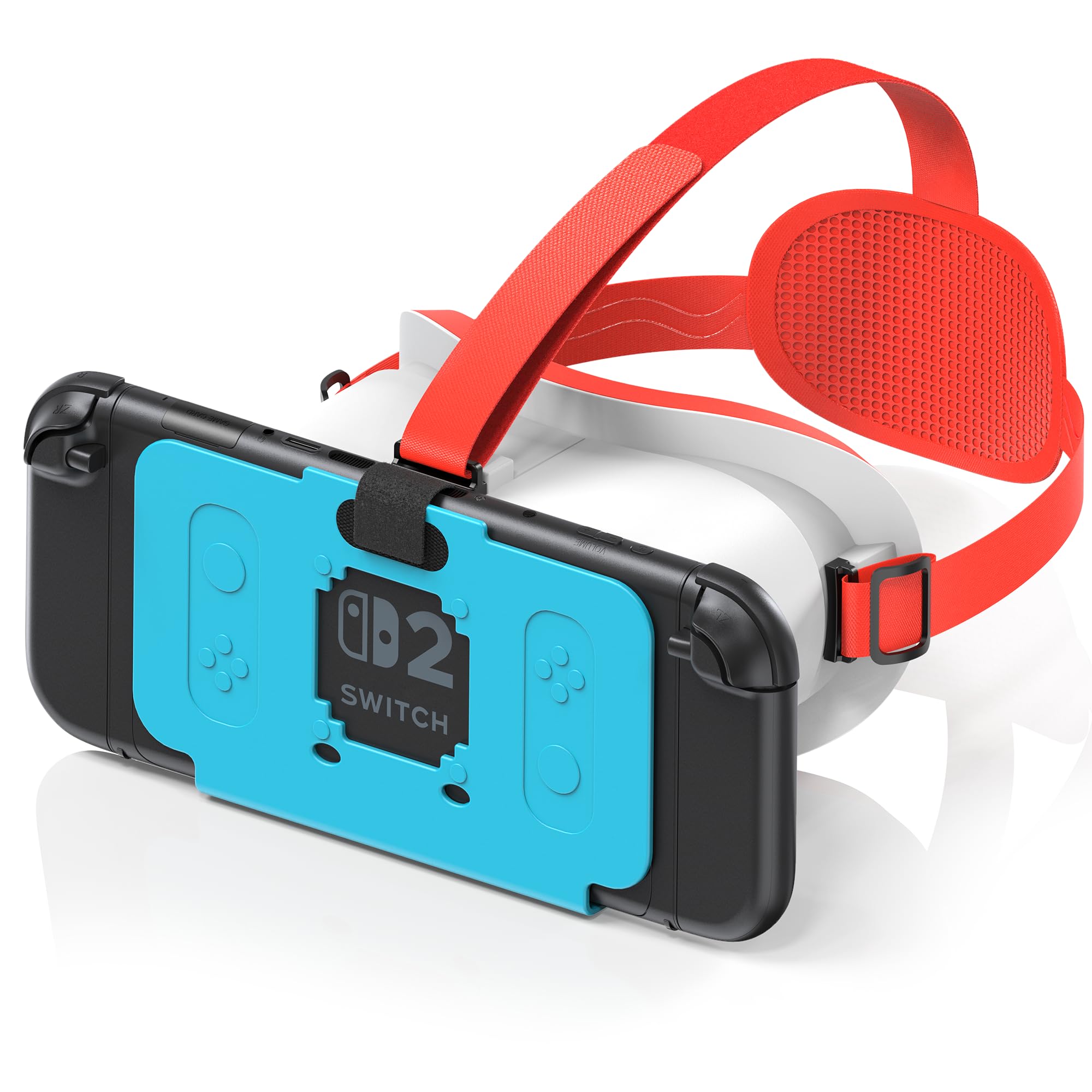 VR Headset Compatible with Nintendo Switch 2 (2025), Switch 2 Virtual Reality VR Glasses with Adjustable HD Lenses and Comfortable Head Strap, Labo VR Kit for Switch 2 Accessories, White&Blue