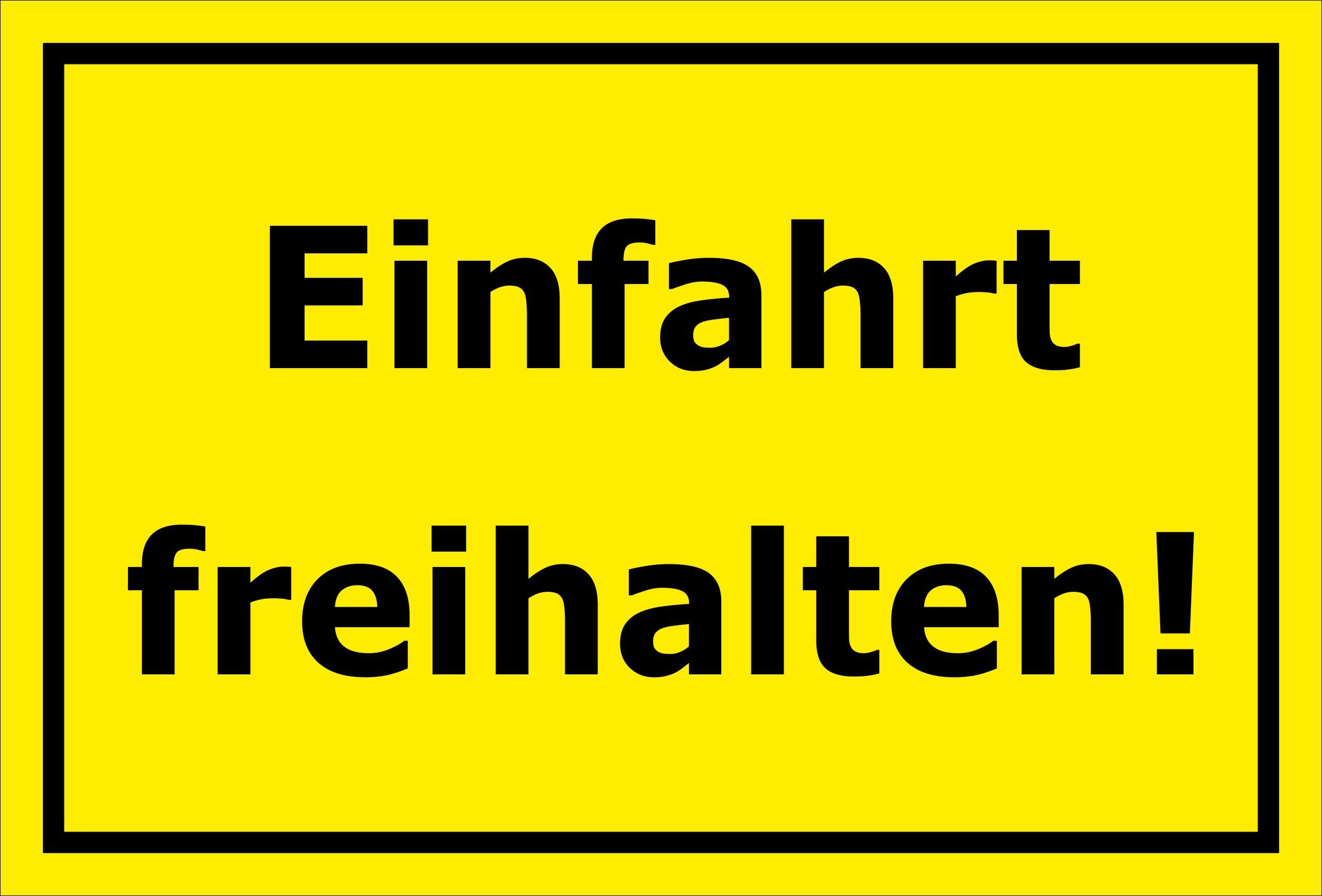 No Parking Sign Einfahrt freihalten/Exit 15 – 20 cm 20 cm and 30 cm – Boring Sticker Hard Foam Aluminium Composite – S00067 °C