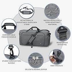Fmeida 65L Duffle Bag with Shoes
