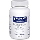 Pure Encapsulations Pregnenolone - 30 mg - Hormone Support - Memory Support & Brain Supplement - Gluten Free & Vegan - 60 Capsules