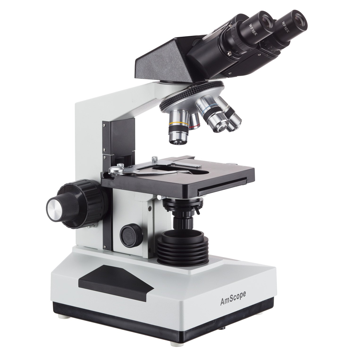 AmScope B490BM Compound Binocular Microscope 40X2000X 1.3 MP Camera