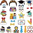 Hying Kindergarten Graduation Photo Props 2025 Graduation Photo Booth Props Book Eyeglasses Selfie Signs Preschool Graduation Picture Props for Kindergarten School Congrats Grad Party Decorations