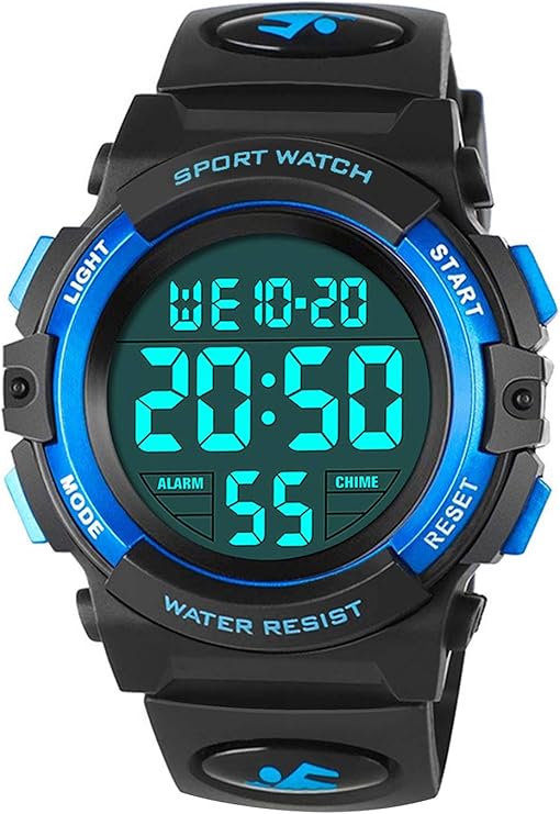 Orologi da bambino per ragazzi, orologio sportivo digitale impermeabile