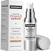 HealthyDerm Super Vitamin C Serum for Women Over 70: Niacinamide, Vitamin C, Hyaluronic Acid, Peptides, Vitamin E, Caffeine, Bakuchiol, Hydrating, Lifting, Face Wrinkle &amp; Age Spots Reduction