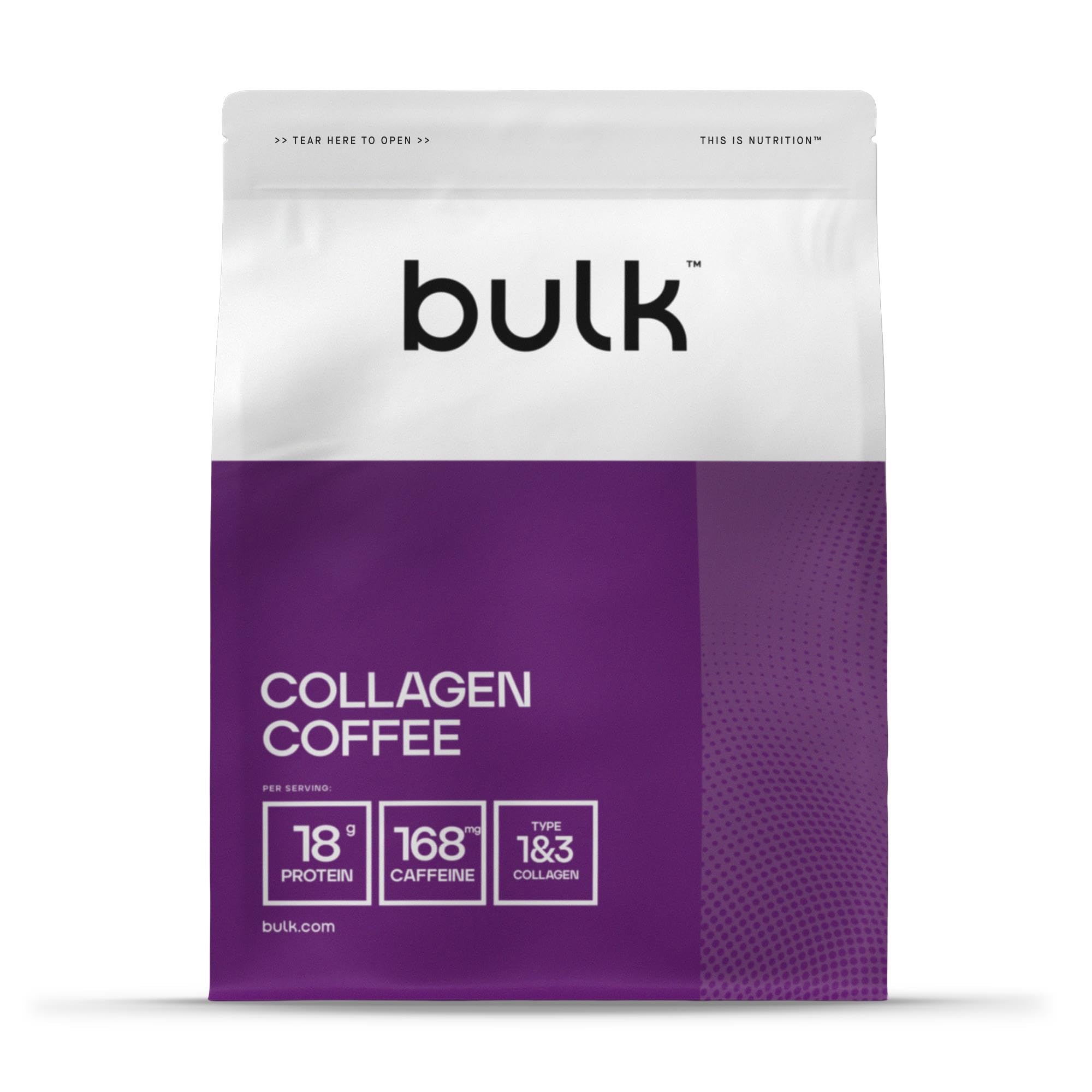 Bulk Collagen Coffee, High Protein, Black, Packaging May Vary, 500 g