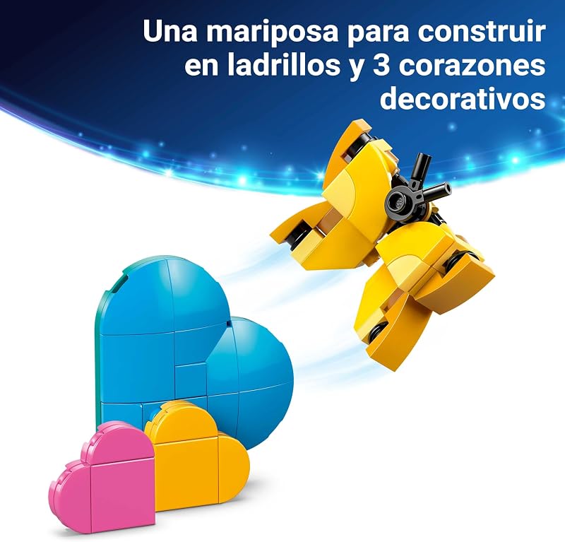 LEGO | Disney Angela - Lilo e Stitch Construction Toy - Articulado Stitch Friend Figura com 3 Balões de Coração e Borboleta - Presente para Meninas e Meninos 9+ Anos e Adultos Fãs 43257