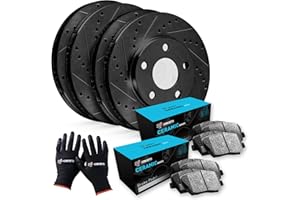 R1 Concepts Front and Rear Brakes and Rotors| Front and Rear Ceramic Brake Pads and Rotors Kit| Fits 2005-2021 Chrysler 300; 2009-2021 Dodge Challenger; 2006-2021 Dodge Charger