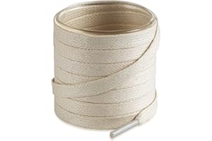 Shoemate Flat Waxed Cotton Shoe Laces for Boots & Dress Shoes, Shoe Strings