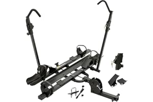 STUDTREX TRAILV2 Plus 2-Ebike Hitch Bike Rack with Ramp, Tilt, Fold, Anti-Theft Hitch, Wheel Locks, Max 170 lbs Capacity, Fit