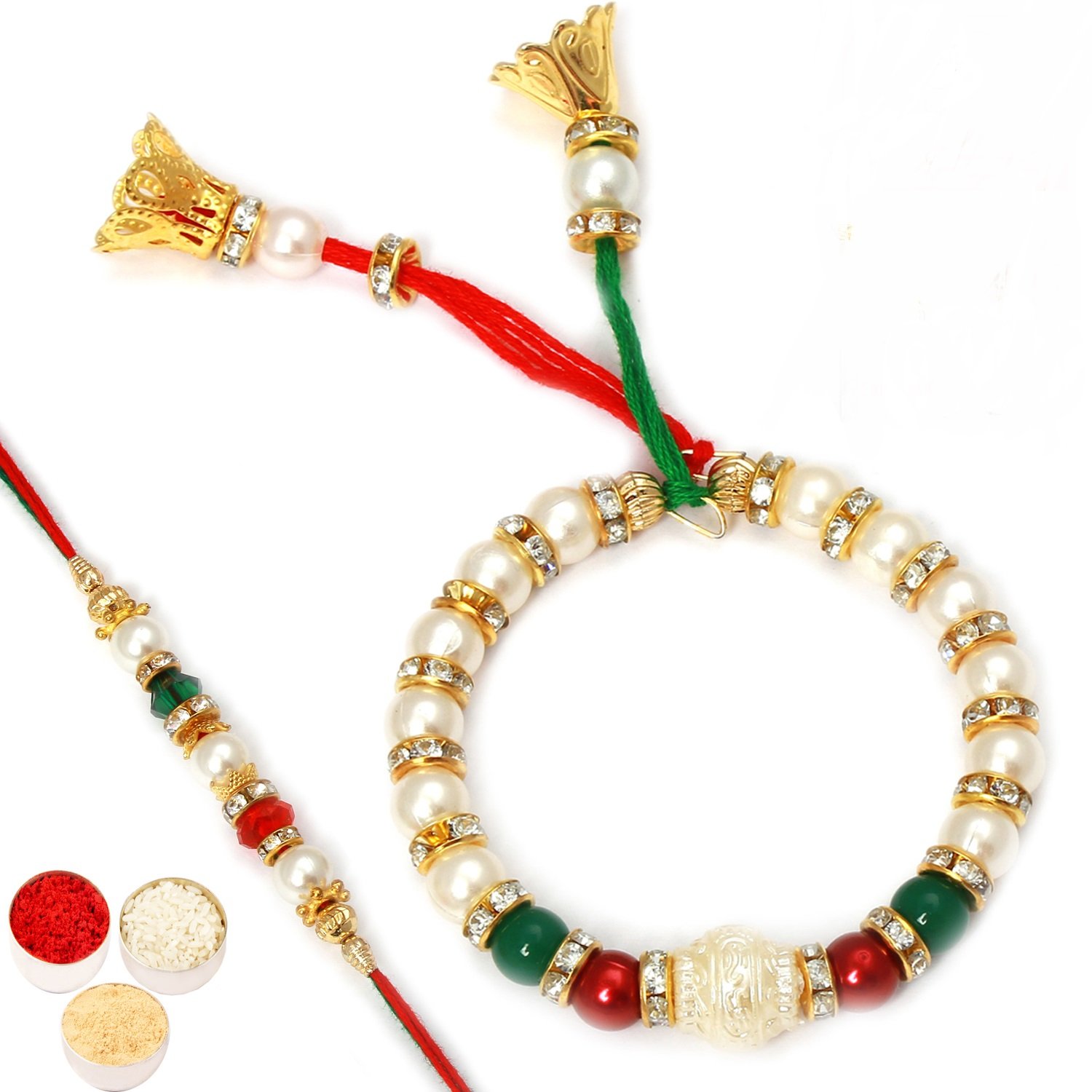 ghasitaram gifts rakhi for brother with all my blessings bhaiya bhabhi rakhi for men/boys