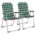 Aazon.co : VINGLI Patio Lawn Webbed Folding Chairs Set of 2, Outdoor... Aazon.co : VINGLI Patio Lawn Webbed Folding Chairs Set of 2, Outdoor...
