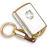 WNILIAN Key Shell Keychain for Volvo Key Fob Cover 4-Button Case Fits Polestar 1 T5 T6 V60 V90 XC40 XC60 XC90 S60 S90 (White)