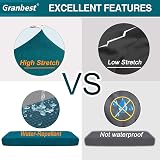 Granbest Premium Water-Repellent Sofa Seat Cover 1 Seater Blackish Green view 5