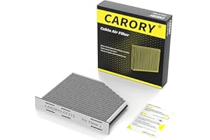 CARORY Cabin Air Filter w/Activated Carbon for Volkswagen Beetle, CC, Eos, Golf, Golf R, GTI, Jetta, Passat, Rabbit, Tiguan, Routan, Atlas, Audi A3, A3 Quattro, Q3, TT, RS, TTS, Quattro and More