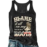 Country Shirt Women Vintage Graphic Cowgirl Tank Top Funny Country Music Shirt Summer Racerback Tank