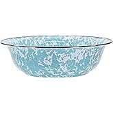 Golden Rabbit Enamelware Serving Basin, 4 quart, Sea Glass