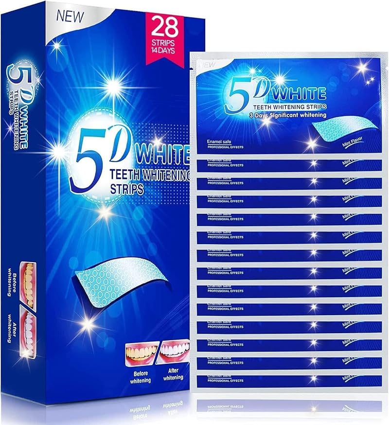 Vinmall Teeth Whitening Strips Kit 28 Pcs 14 Packs Sensitive Safe At Home
