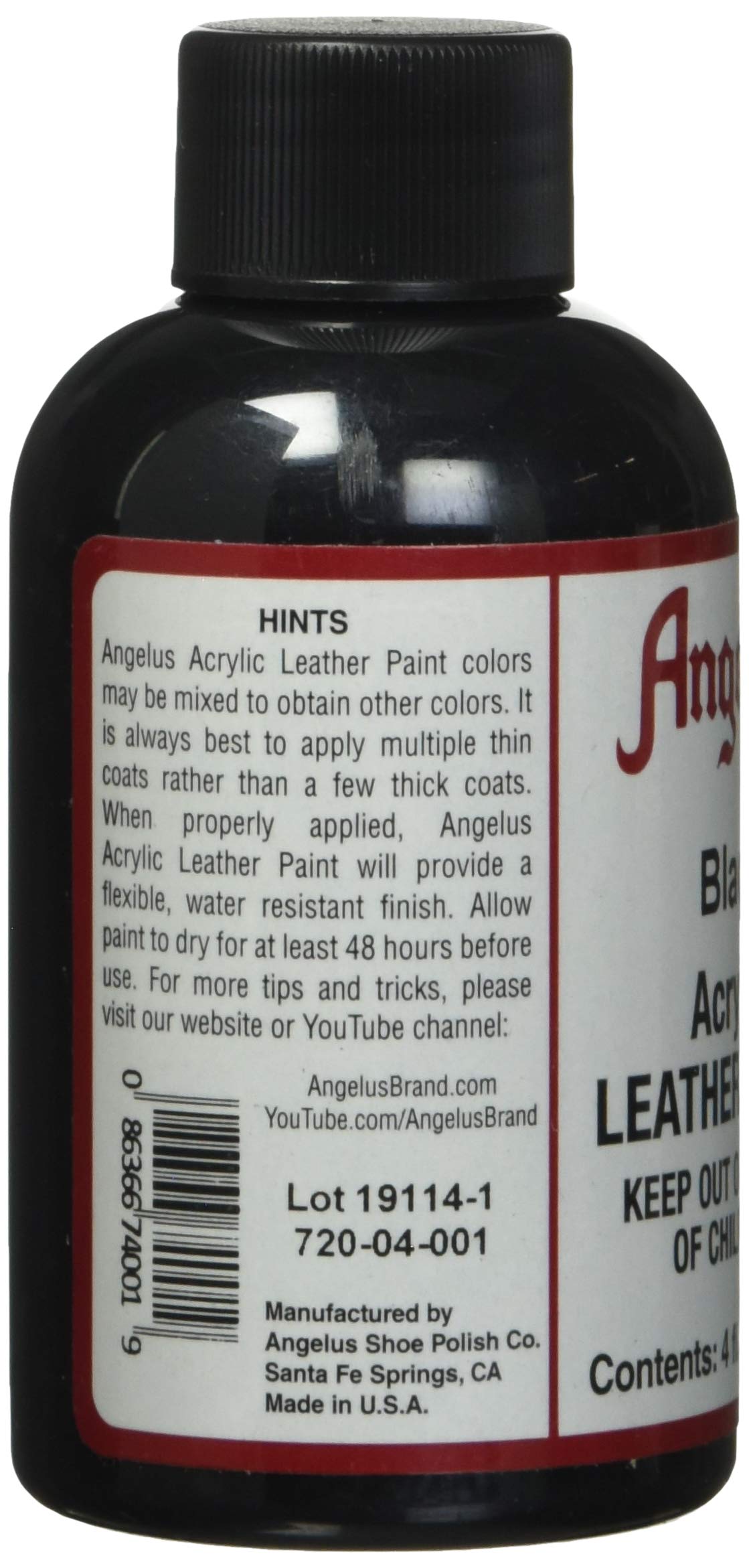 Angelus Leather Paint 4 Oz Black Buy Online in UAE. Arts Crafts