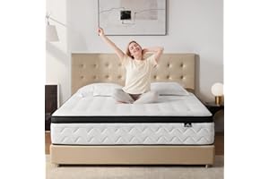 SNFPNE Full Size Mattress 12 Inch - Medium Firm Hybrid Mattress Full with Memory Foam & Zoned Pocket Springs for Pressure Relief, Motion Isolation | Fiberglass-Free, CertiPUR-US Certified | 75" x 54"