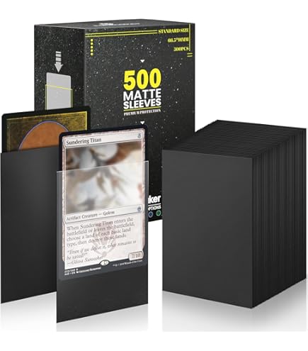 Amazon.com: ZXJSHUDSA 800pcs MTG Card Sleeves, Black Matte Card Sleeves Magic  Cards, Protect All Your Trading Cards, for Sports Cards Football Cards Game  Cards, 66 x 91 mm : Toys & Games