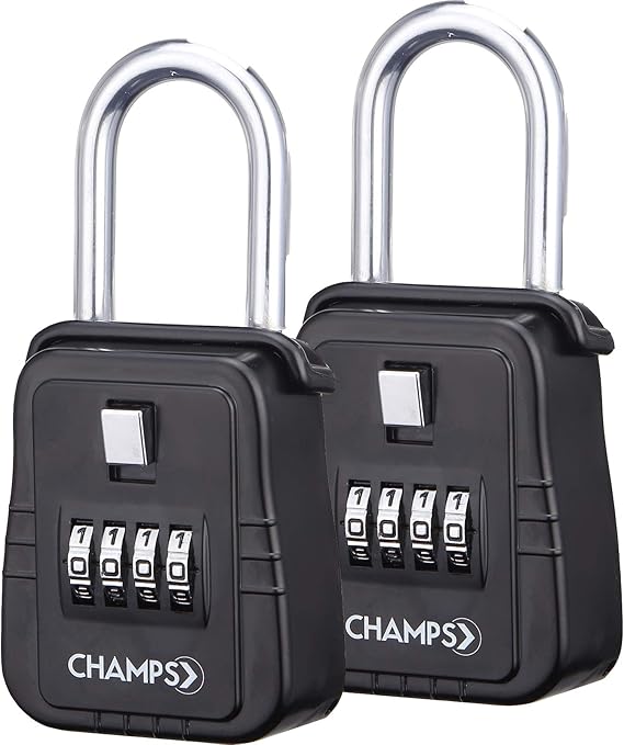 Champs Combination Realtor Lock, 4 Digit Comination Padlock, Real