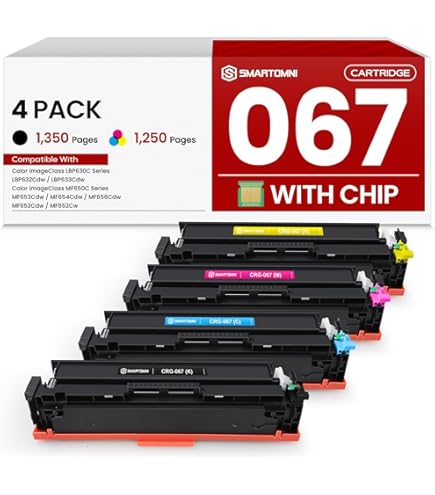 Canon 067 H ブラックカートリッジ Amazon.com: 067H 067 High Capacity Toner Cartridge Set