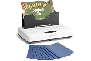 OFFNOVA Thermal Binding Machine 500 Sheets Capacity, No Preheat, Air Cooling, Book Binder Machine with 20 Binding Covers, for A4/A5/Letter Size Business Documents, Office and Homeschool Projects