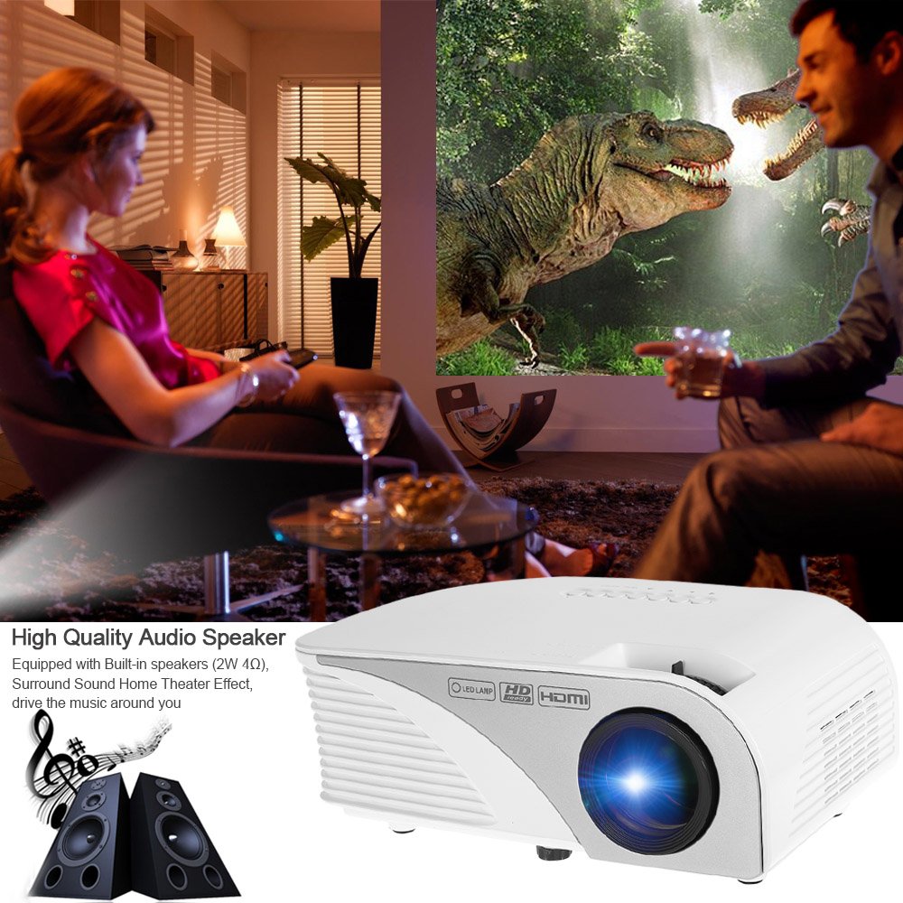 Docooler 1200 Lumens proyector portátil 1080P LED Proyector Home ...