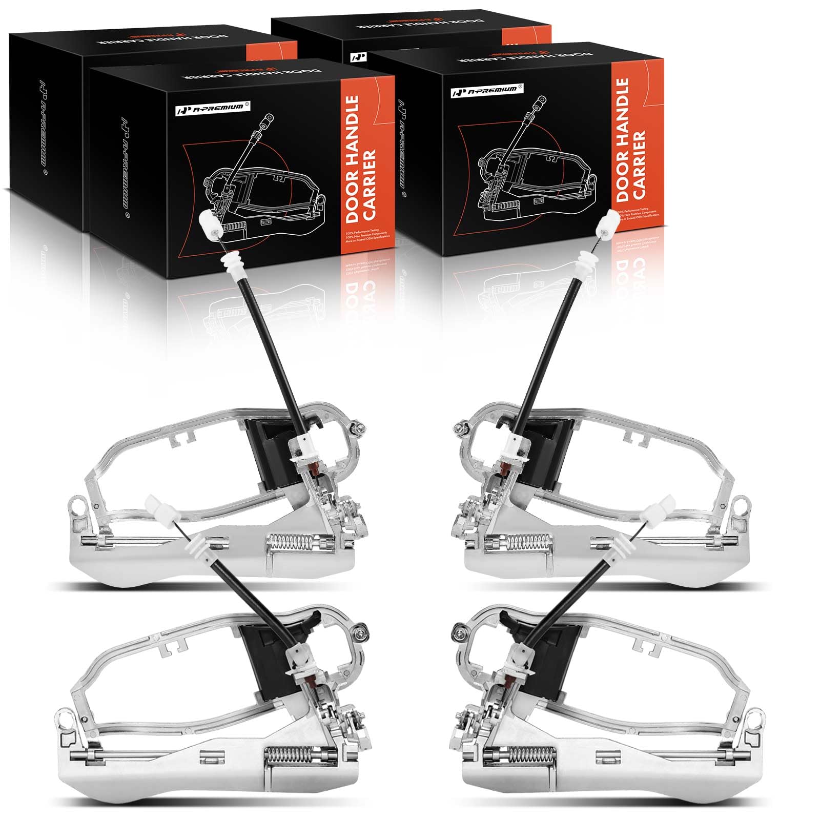 Photo 1 of A-Premium Outside Door Handle Carrier Compatible with BMW E53 X5 2000-2006, Front and Rear Left and Right, 4-PC Set, Replace# 51218243615, 51218243616, 51228243635, 51228243636