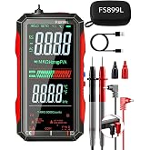 Rechargeable Digital Multimeter 6000 Counts True RMS Smart Tester with 5-Inch Screen, Auto-Range, NCV Detection, Capacitance &amp; Temperature for Home Automotive Industrial Electrical Repairs (Red)