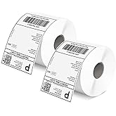 MUNBYN 4x6 Inch Direct Thermal Labels, 1000 Sheets/2 Rolls(500 Pcs per Roll), Shipping Paper for Thermal Printers, Permanent Adhesive Mailing Postage Labels for Shipping Packages