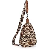 Wrangler Western Crossbody Sling Bags for Women Backpack Chest Bag for Travel, Daily Use, and Gifts - Leopard and Cow Print