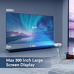 YEZMEK Native 1080P Projector with 5G WiFi and